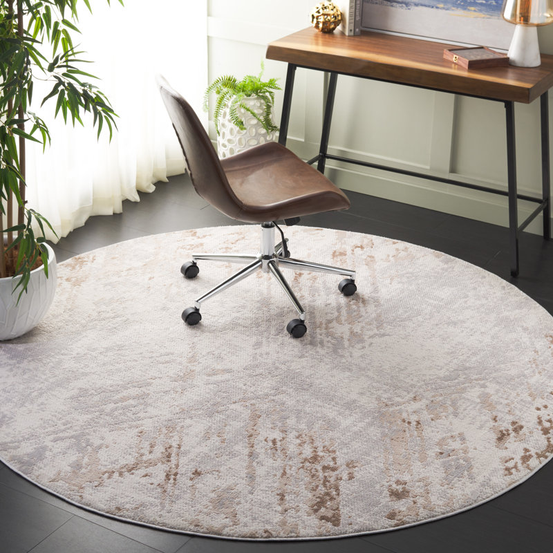 Brondby Performance Abstract Rug, Round 6'7"