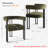 18" Seat Height Upholstered Velvet Kitchen Dining Armchair (Set of 6)-1401620083