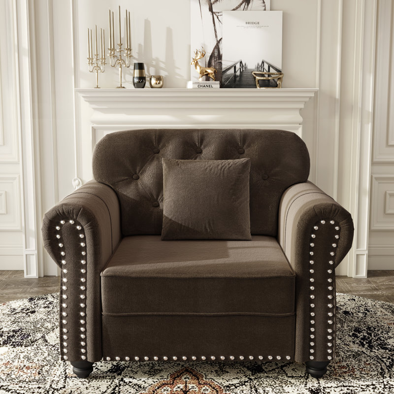 Petit fauteuil d'appoint Mid-Century, Brun