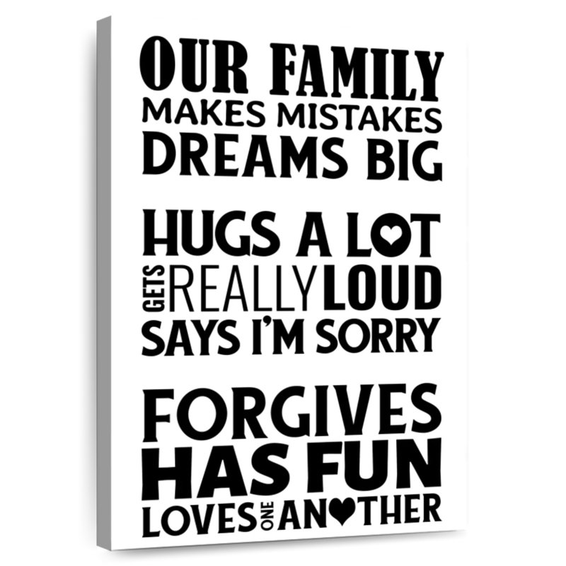 Enseigne Tergel Family Mantra, H 12 po x l 8 po