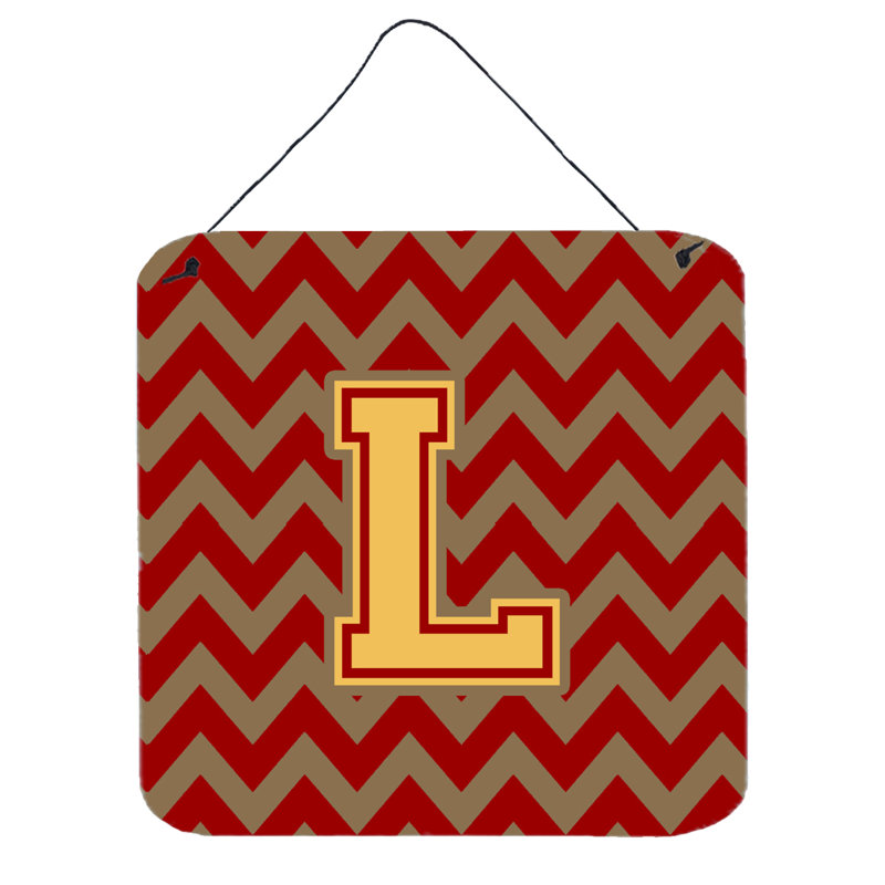 Décoration murale chevron, Grenat / or, L