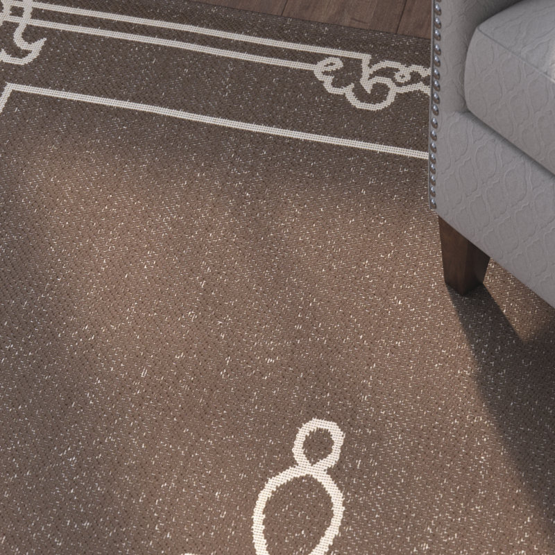 Tapis oriental d'intérieur / extérieur Cherene Performance, Tapis de couloir 2 pi 3 po x 6 pi 7 po