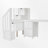 Jaxsten Twin Size Loft Bed Frame with Built-in Desk and Double Storage Drawers-732394397