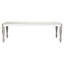 Glamorous 5pc Dining Table In Silver: Rectangular With 4 Stunning Faux Leather Side Chairs Sparkling Silver Collection: And Mesmerizing