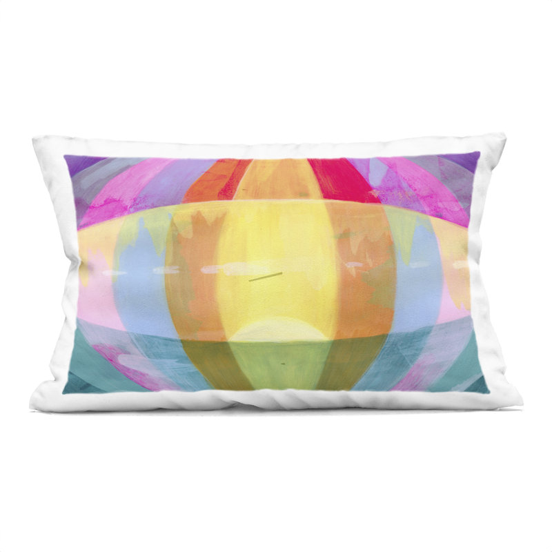Coussin décoratif arrondi imprimé néon flare par Grace Popp