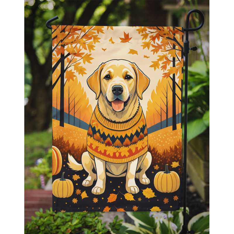 Drapeau de jardin double en polyester H 15,5 po x l 11,25 po