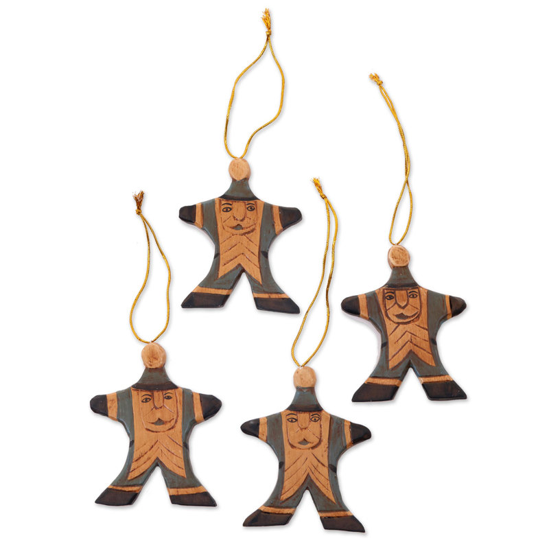 Ornement figurine suspendu père noël happy