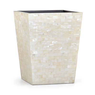 White Agate Waste Basket