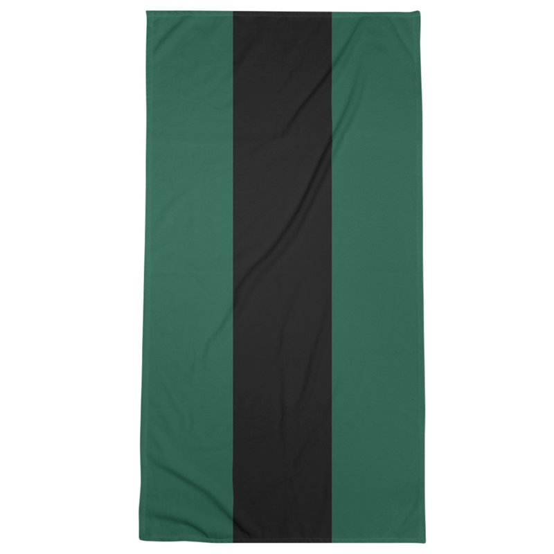 New York Fly Cotton Blend Bath Towel, Army Green/Black