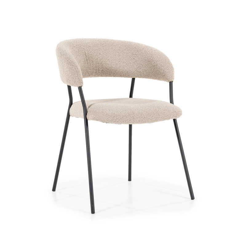 Dining Chair Upholstered Arm Chair, Taupe