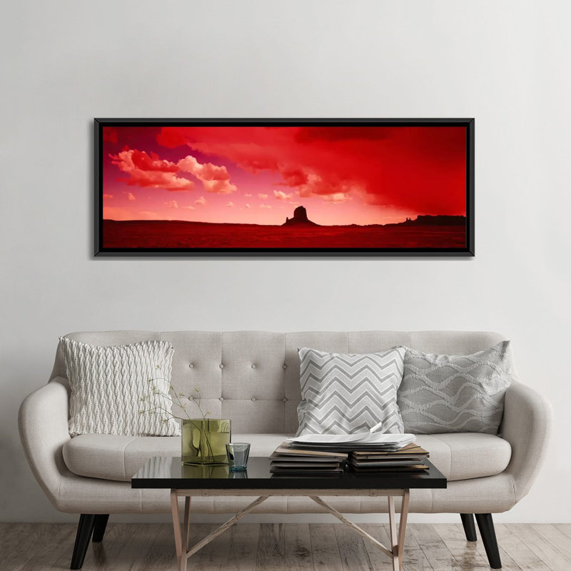Stormy Desert Landscape With Red Filter, Utah, USA by Panoramic Images - Wrapped Canvas Panoramic Gallery-Wrapped Canvas Giclée