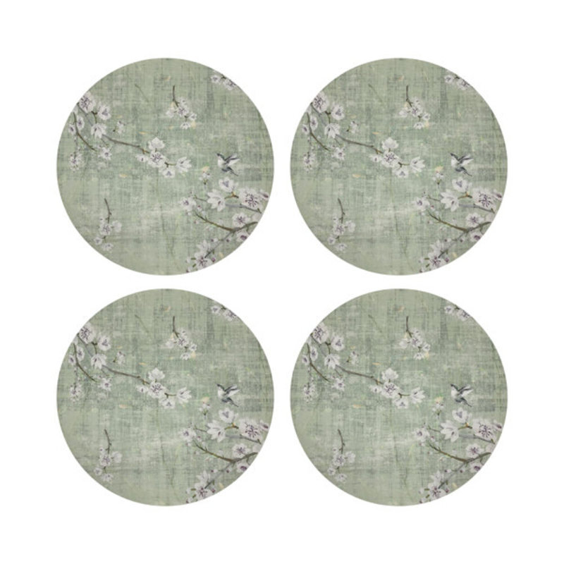 Blossom Fantasia Pebble 16" Vinyl Placemat, Celadon