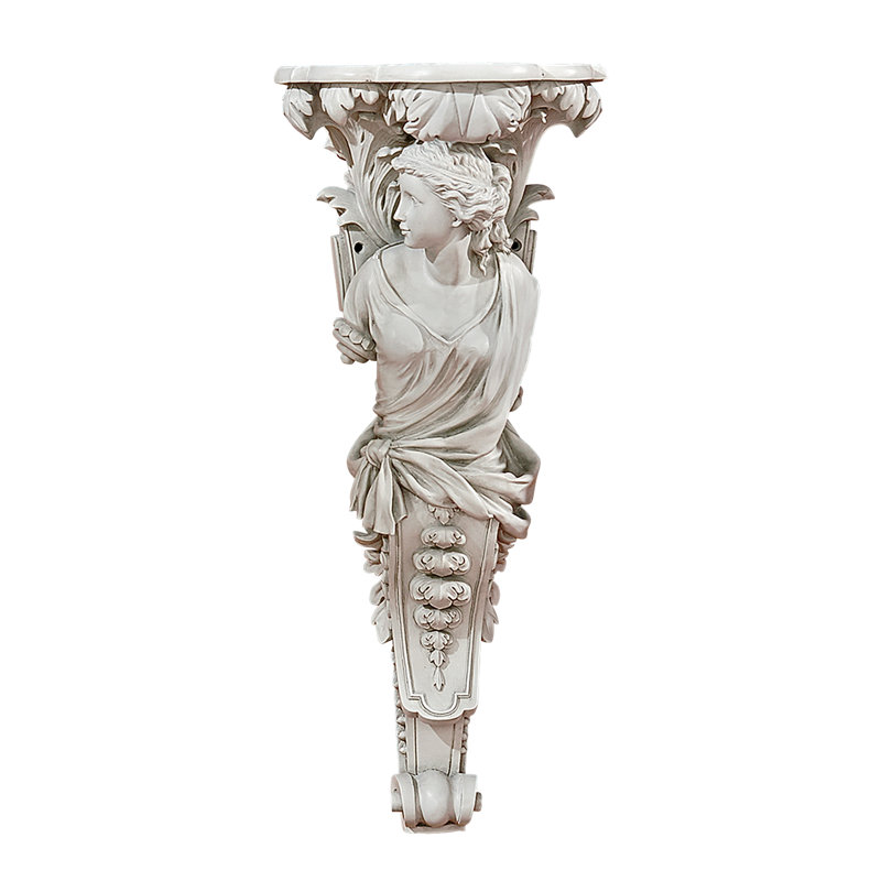 French Baroque Caryatid Wall Sculpture, Left