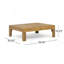 Ensemble de table de causeuse d'extérieur en bois 2 places avec coussins résistants à l'eau et conception à dossier croisé-130482977-130482978