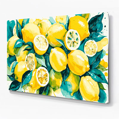 Fruit Lemon Brown Metal Wall Art