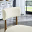 Chaise d'appoint de salle à manger en noyer et chêne de 2 personnes avec revêtement beige, dossier ouvert, hauteur de siège de 19 po, largeur de 20 po, profondeur, poids du produit de 29 po pour le tissu, dossier, profondeur de 22 po