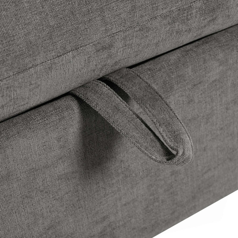 6-Piece Upholstered Modular Sectional Sofa Cloud Couch, Gray Chenille