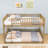Queen Over Queen Bunk Bed With Detachable Design And Ladder-436106546