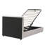 Velvet Upholstered Bed With Hydraulic Storage - 3Ft (90Cm)-1590732601-1590732615