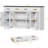 55" Wide Sideboard Buffet Tables With 4 Interchangeable Doors, 3 Drawer-407260770