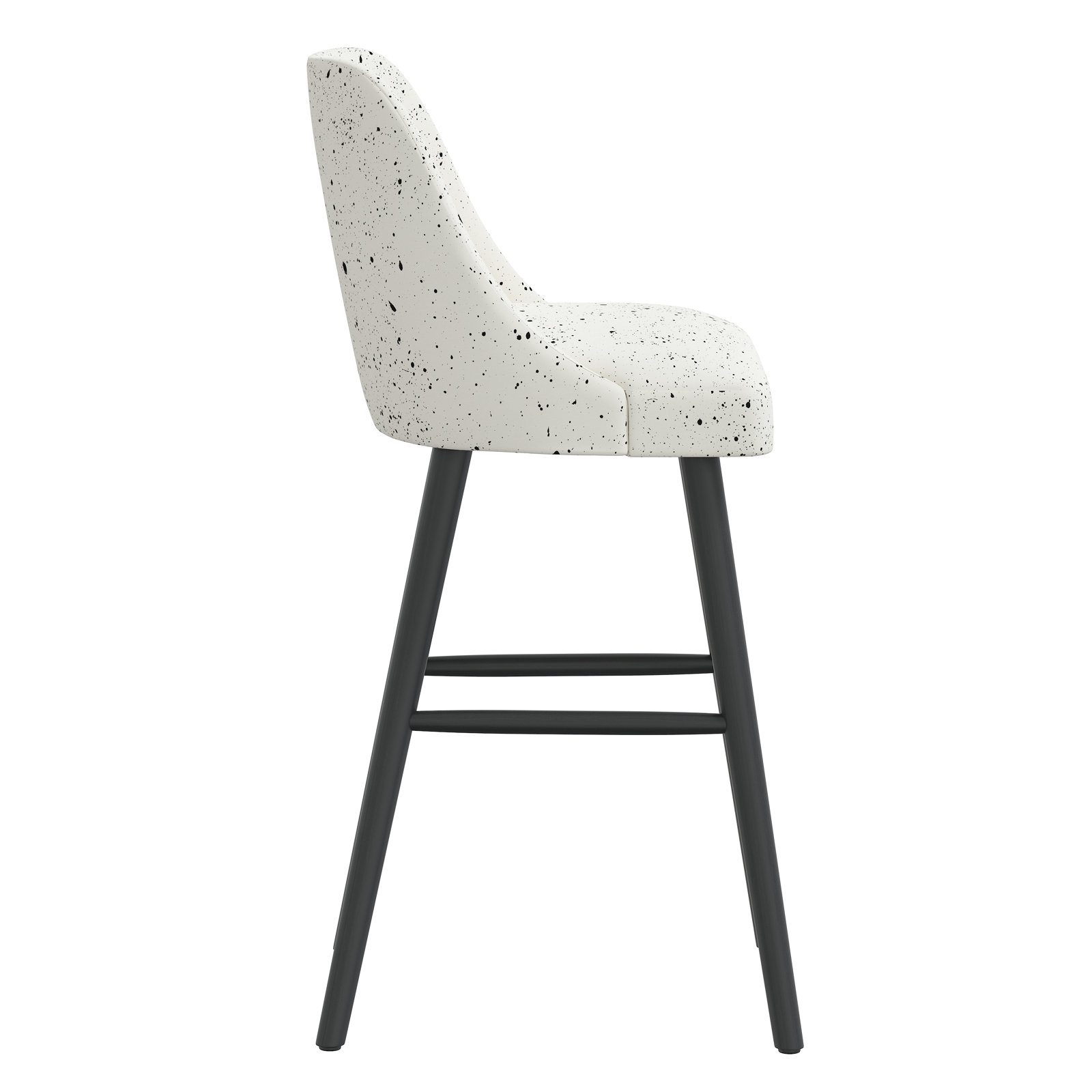 Gallie Bar & Counter Stool, Bar Stool (31” Seat Height), Black, Splatter Ink
