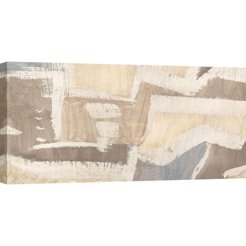 2AU5761 Abstract: White Choreography by Anne Munson - Wrapped Canvas Art Prints, 35cm H x 70cm W x 4cm D