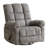 Swivel Rocker Recliner Chair with Heat and Massage, 24" Wide Oversized Rocker Recliner with Overstuffed Backrest,Swivel Glider Recliner for Living Room，Grey-1000796561