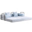Canapé-lit convertible avec oreiller, dossier et accoudoirs, tissu chenille confortable pour le salon et la chambre à coucher-23621365