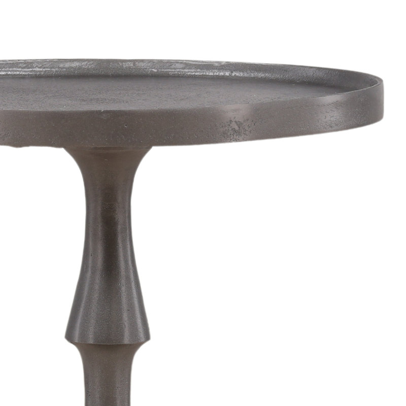 Luned End Table, 21" H x 13.5" W x 13.5" D, Nickel