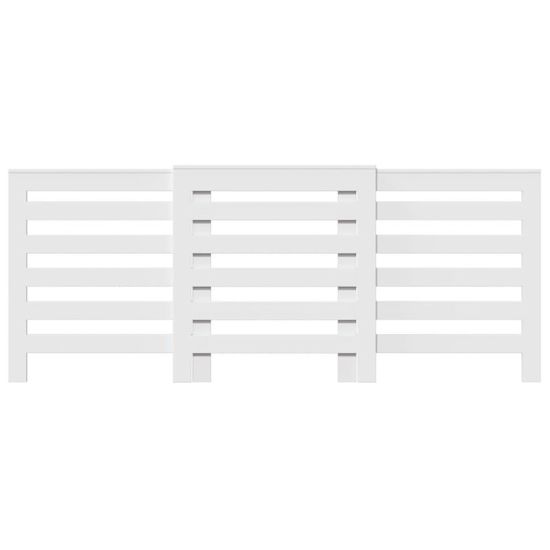 Couvercle de radiateur en bois d'ingénierie Vidaxl, Blanc, H 81 po x l 33 po x P 8 po, Lattes horizontales