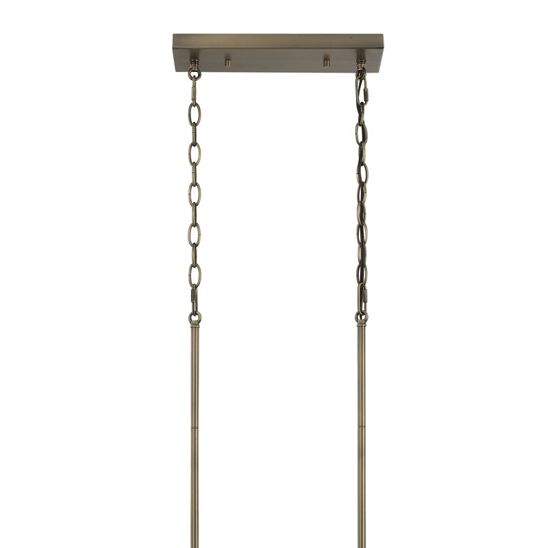 Warrenton 5 - Light Kitchen Island Pendant, Aged Brass