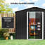 Lapathos  7.7 ft. W x 5.7 ft. D Metal Garden Shed-560883587