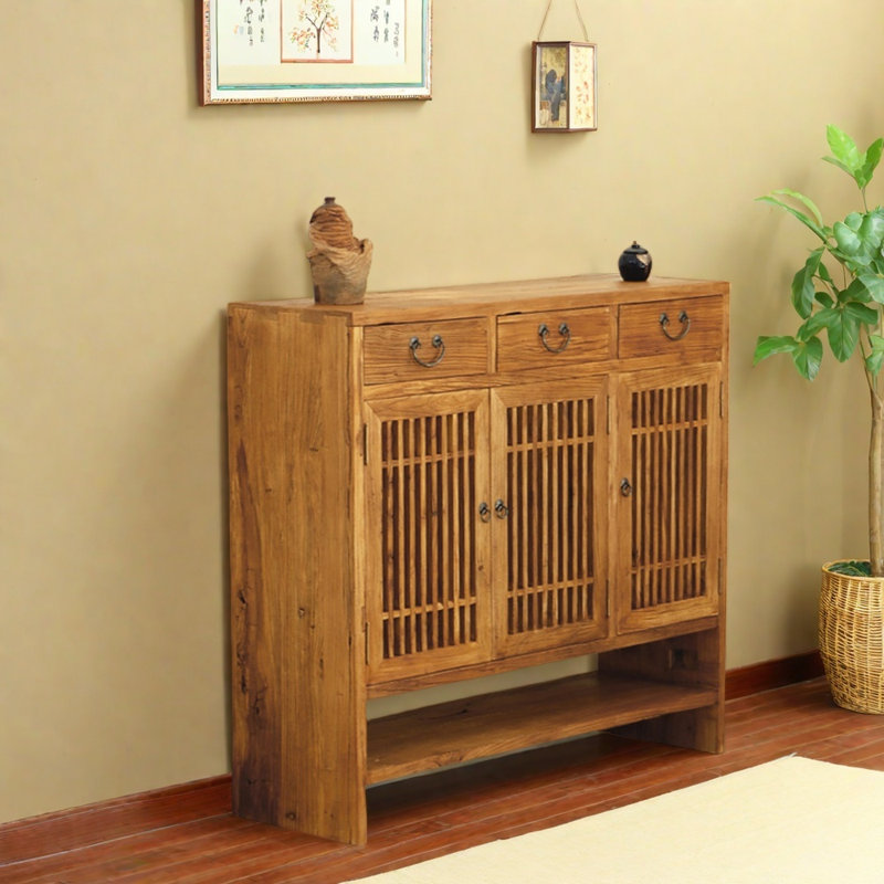 Nouvelle armoire d'entrée en bois massif de style chinois