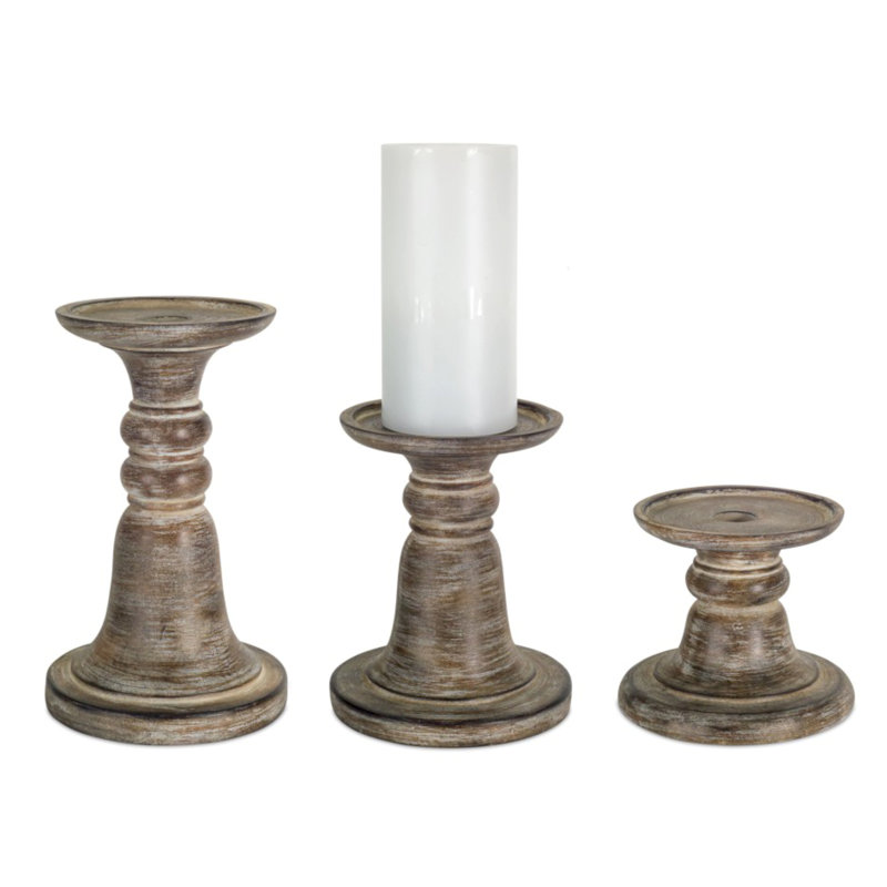 Ensemble de chandelles en résine 3 pièces