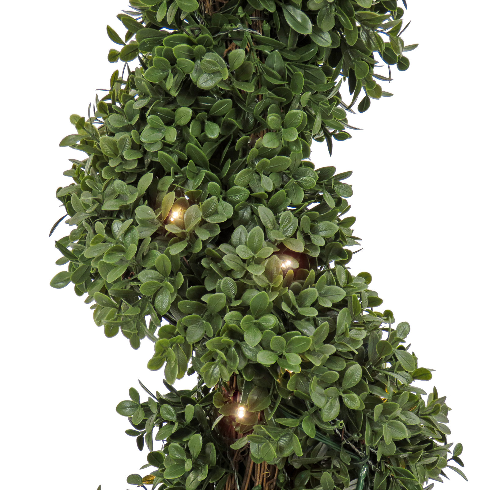 44" Pre-Lit Boxwood Tree in Pot
