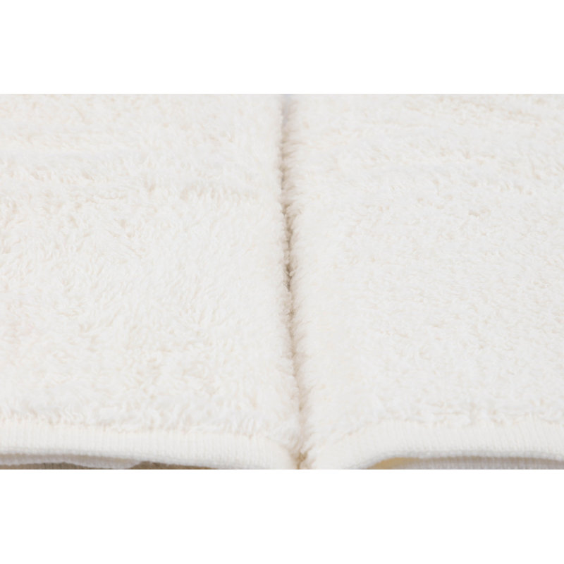 Ensemble de 4 serviettes de bain 100% coton, Crème