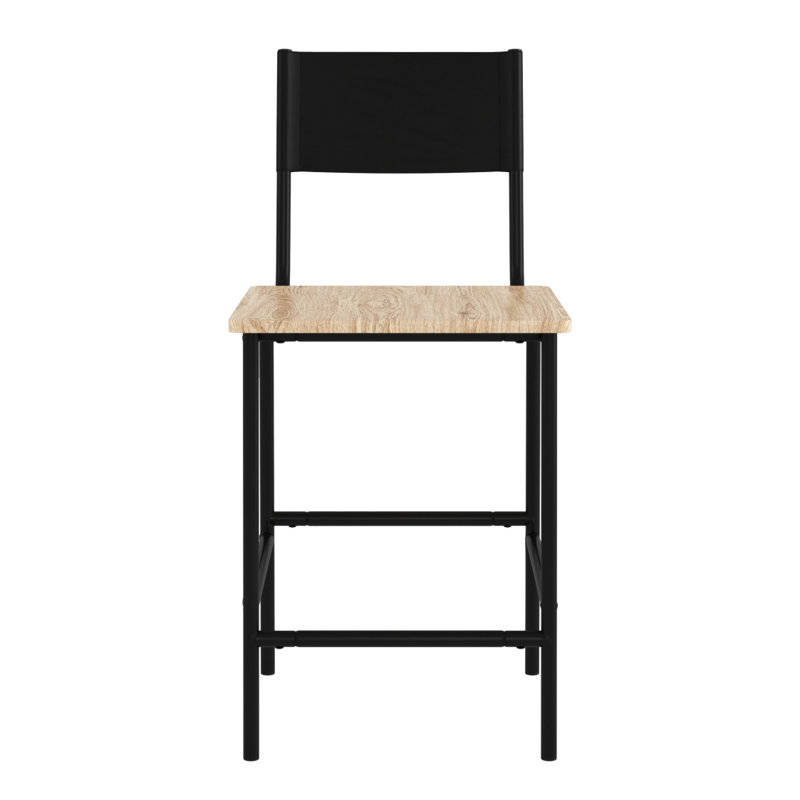Tabouret de comptoir, finition noire