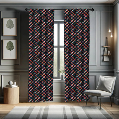 African Semi-Sheer Rod Pocket Curtain Panels