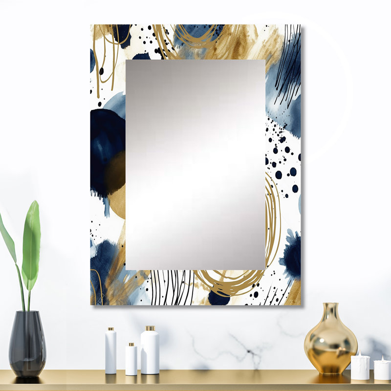 Larkson - Miroir abstrait en métal, 32 po x 24 po