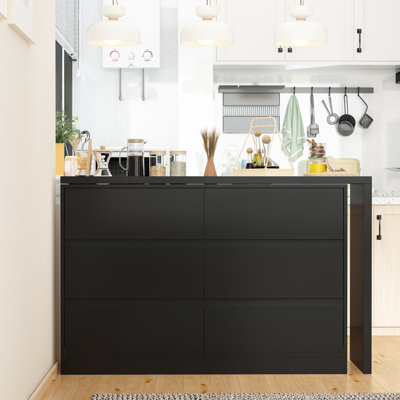 6-Drawer Cabinet With Movable Tabletop by Ebern Designs