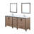 Ziva 80 in W x 22 in D Double Bath Vanity, White Top, 30 in Mirrors and Chrome Faucet Set-87293378-113107684