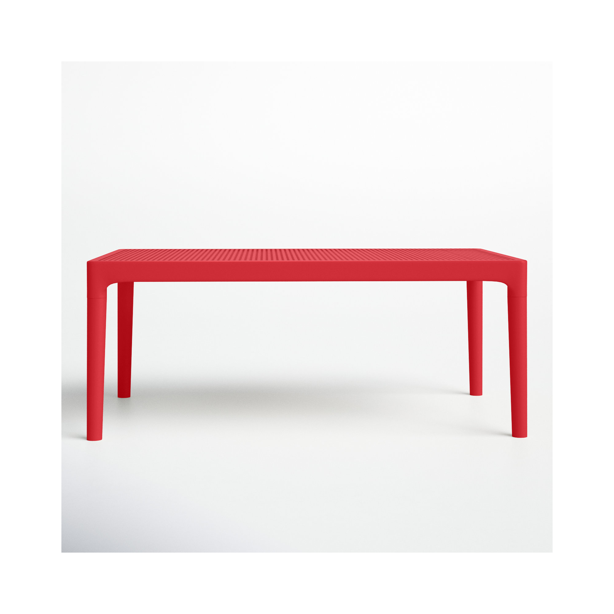 Farrah 23.6'' Plastic / Acrylic Outdoor Coffee Table, Red, 23.6"W x 15.7"H x 39.4"L