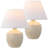 Myron 18" Minimalist Scandinavian Concrete Effect Resin/Iron LED Table Lamp-866363035
