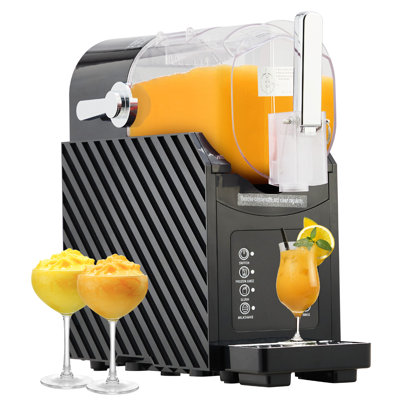 Machine à barbe à papa 84 oz / 2,5 L avec 3 modes préréglés, affichage à DEL, autonettoyant et distribution à une touche, machine à boissons glacée pour une utilisation à domicile, noir