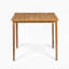 Table de bar d'extérieur rectangulaire en bois d'acacia minimaliste - finition teck