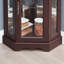 Vitrine de coin lumineuse avec portes et tablettes en verre trempé-872510804