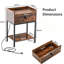 40 cm W Bedside Table