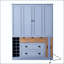 Garde-manger Farmhouse avec portes pliables, prise de courant, supports à vin et plateaux de service - 53,2 po x 17,7 po x 71 po-1462131136