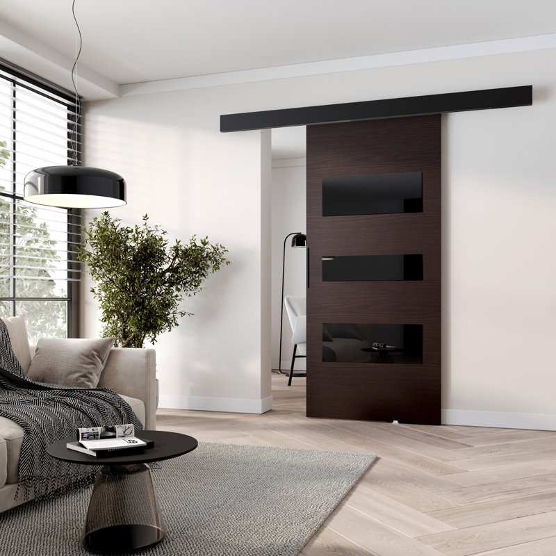Sliding Door Prim C, Interior Door, Wenge/Black, 106cm x 205cm