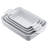 Ceramic Baking Dish 4 Pieces Rectangular Bakeware Set Deep for Baking White